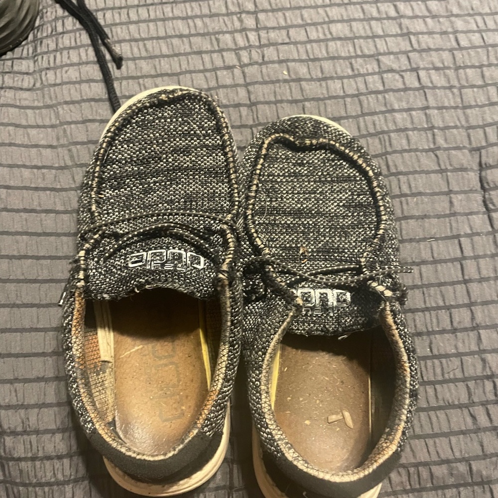 Hey Dude Kids Moccasins in Black and Gray